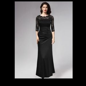Baby on line D.R.E.S.S  Floor length Lace Gown